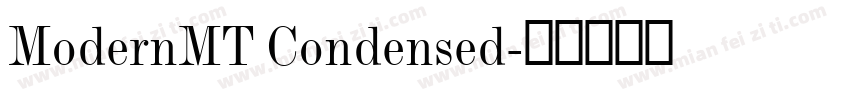 ModernMT Condensed字体转换